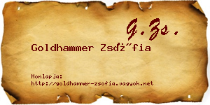 Goldhammer Zsófia névjegykártya