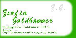 zsofia goldhammer business card